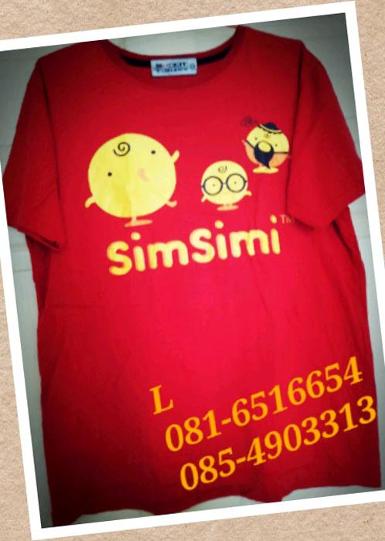 (2.14)Shoot เสื้อยืด ชาย-หญิง สีแดง ลายSimSimi Size L เนื้อผ้าเบาสบาย ถูกกว่าที่หน้าร้าน