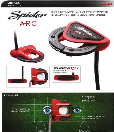 PUTTER Taylormade Spider ARC TOUR RED 35inch USA ก้านดำ GARCIA & DAY